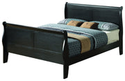 Sleigh Bed, King, Black, 2 boxes,Bed Frames