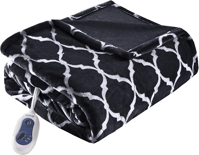 Printed Plush Electric Blanket for Cold Weather, Fast Heating