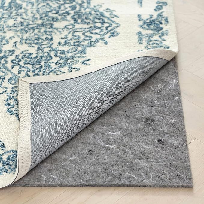 Dual Surface - 8'x10' - 1/4" Thick - Felt + Rubber - Non-Slip Backing Rug Pad