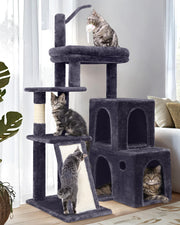 Cat Tower for Adult Indoor Cats, 50-inch Heavy Duty Cat Tree for Big Cats, Cat Tree House