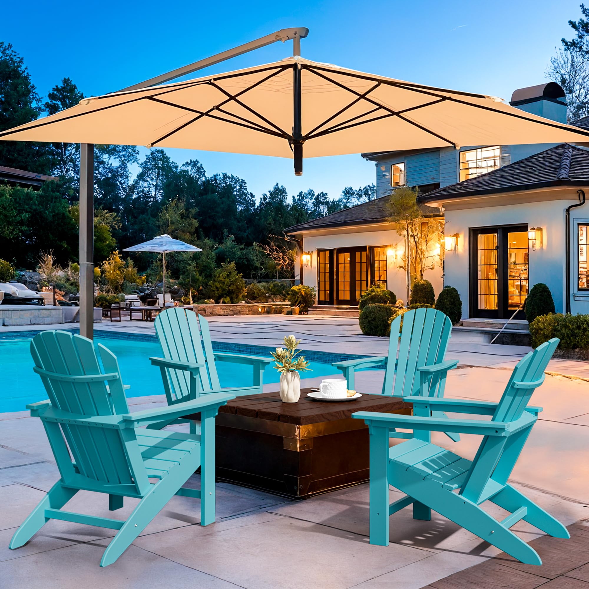 Adirondack Chair, Large Lawn Chair, Outdoor Chair with Durability