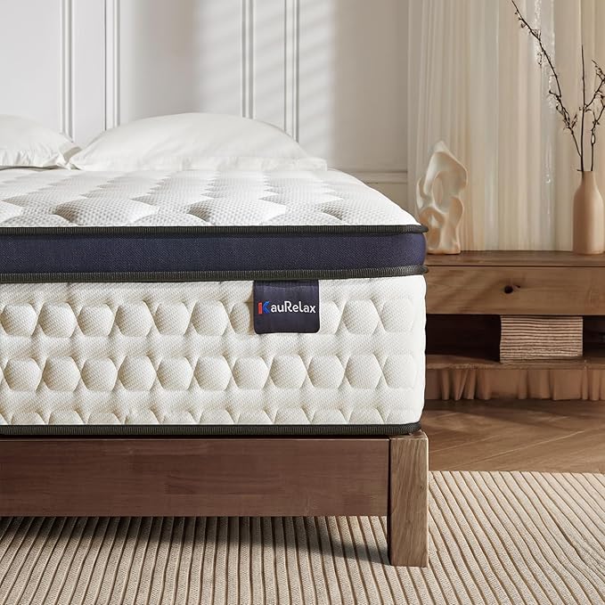 Queen Size Mattress,14 Inch Hybrid Mattress in a Box,with Gel Memory Foam