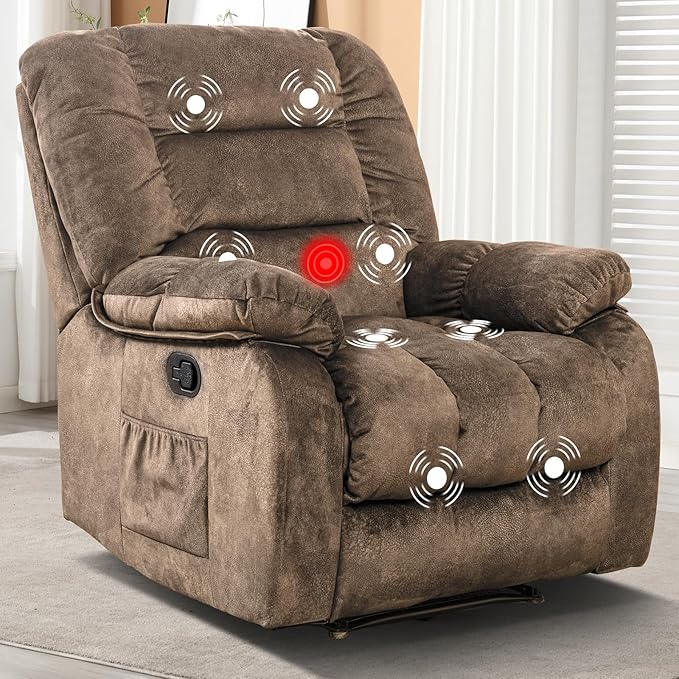 Massage Recliner Chair with Vibration Massage and Heat,living room