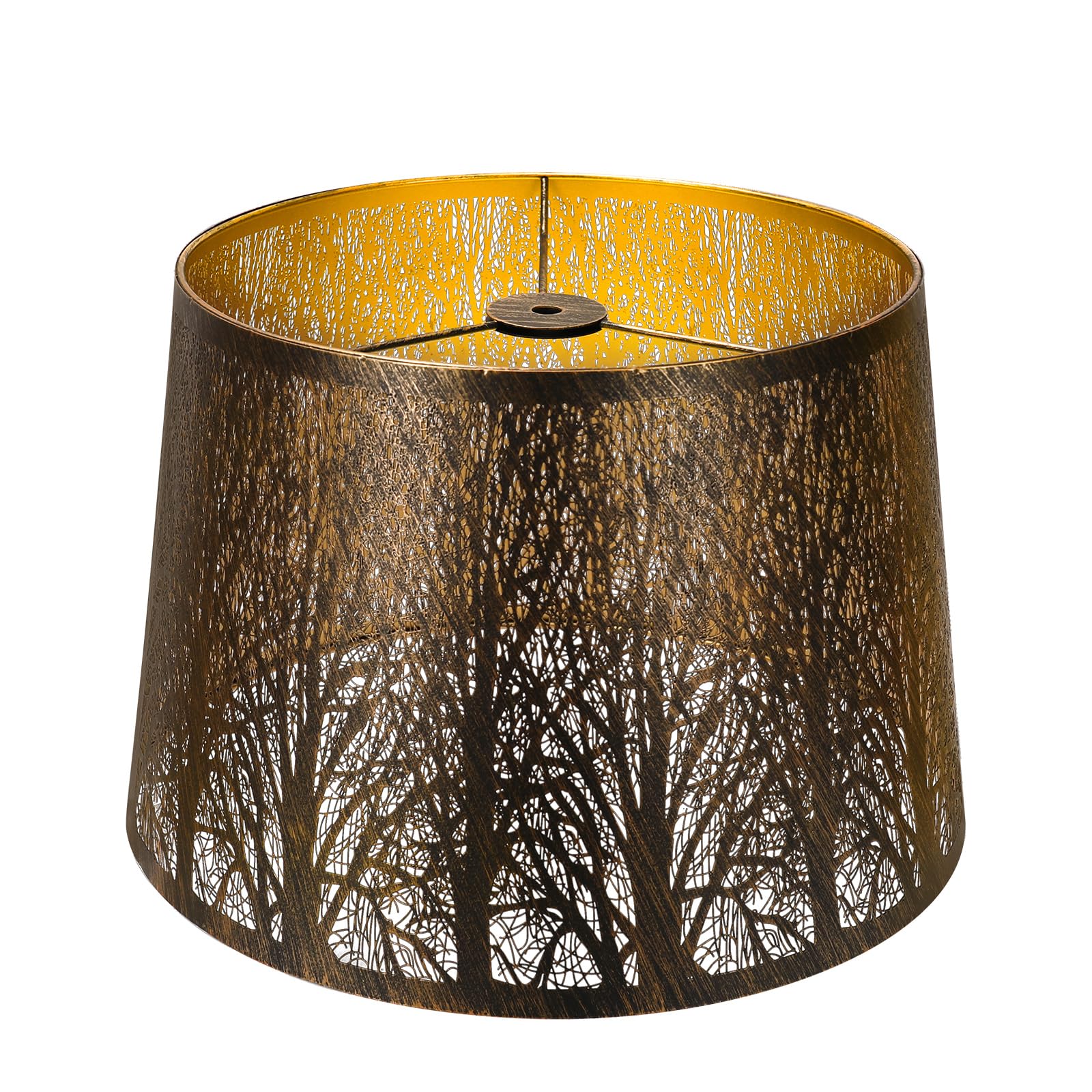 Lampshade, ALUCSET Drum Metal Lamp Shade for Table Lamp,10" Top x 12" Bottom x