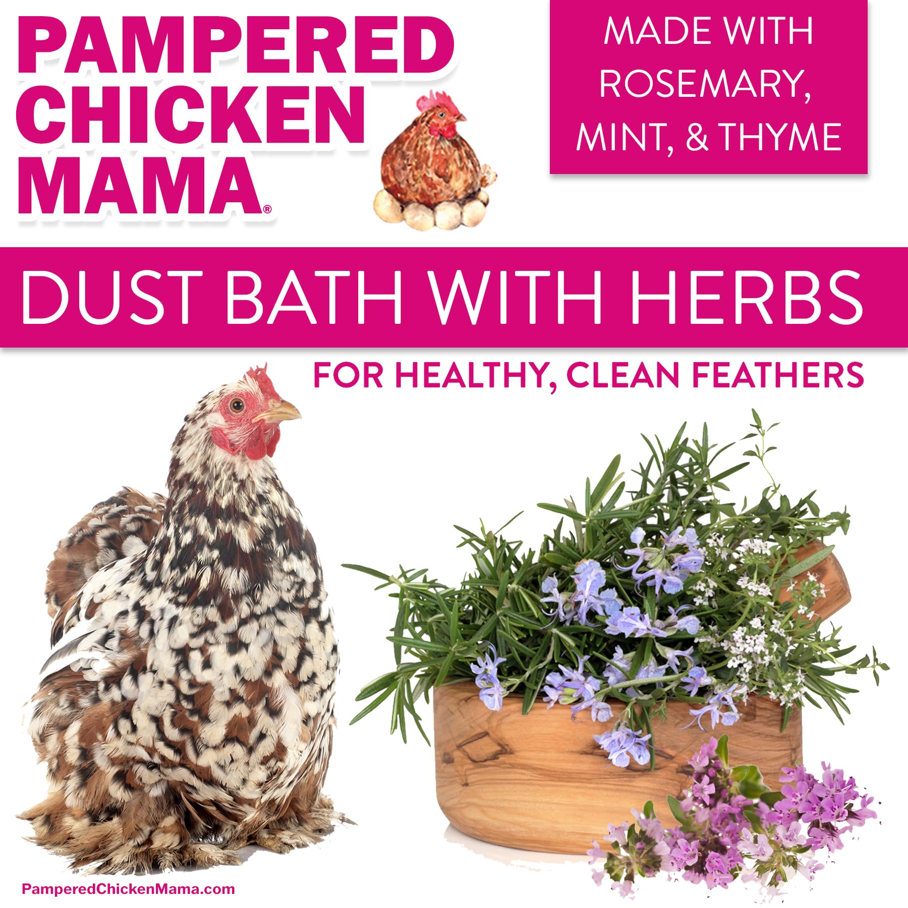 Chicken Mama Dust Bath with Organic Herbs & Essential Oils for Chickens