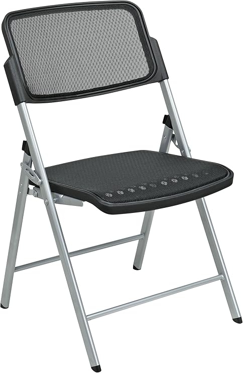 Deluxe Breathable ProGrid Seat and Back Folding Chair 2-Pack