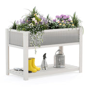 Garden Bed Wood With Legs, Raised Garden Bed Planter Box With Storage Shelf