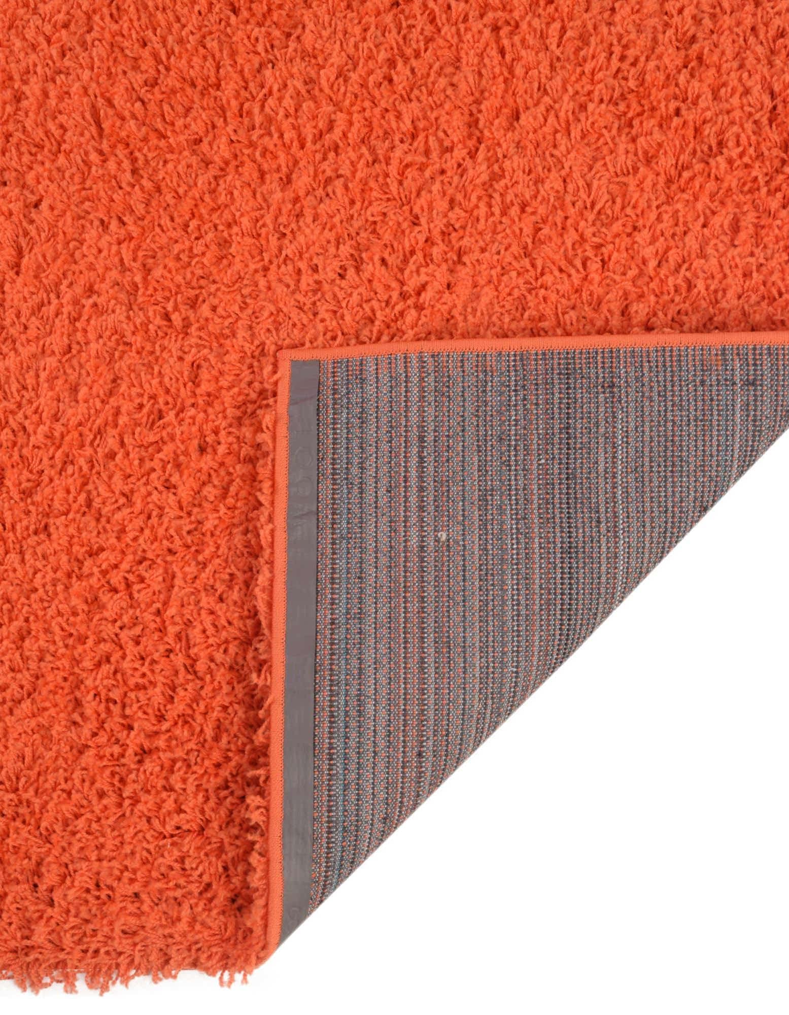 Über Cozy Solid Shag Collection Rug – 8' x 11' Tiger Orange Shag Rug Perfect for