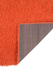 Über Cozy Solid Shag Collection Rug – 8' x 11' Tiger Orange Shag Rug Perfect for