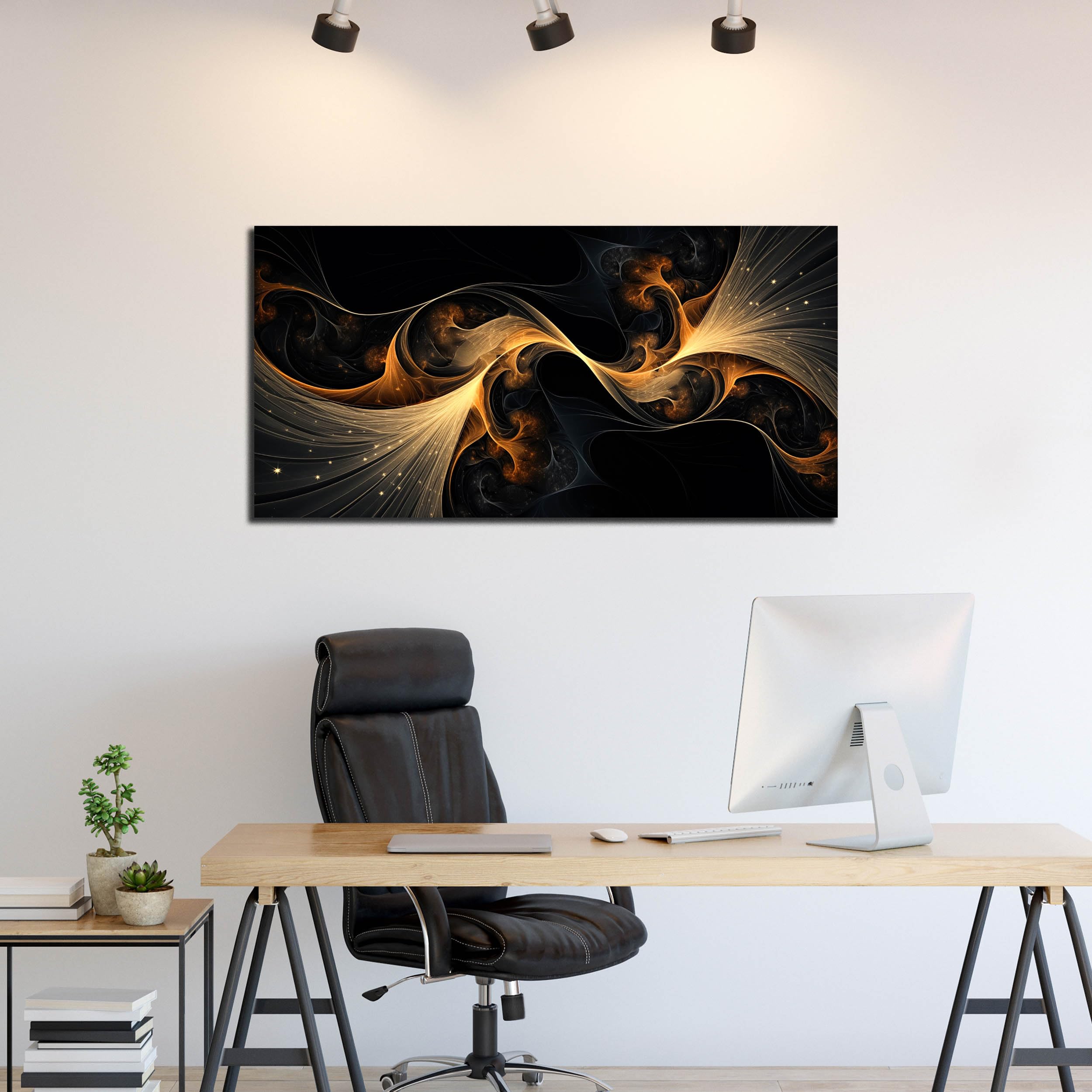 Abstract Wall Art for Bedroom Black Canvas Wall Decor for Living Room Modern Picture