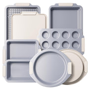 Nonstick Ceramic Bakeware Set (9 Pieces),Heavy Duty Aluminized Steel Bakeware-Baking
