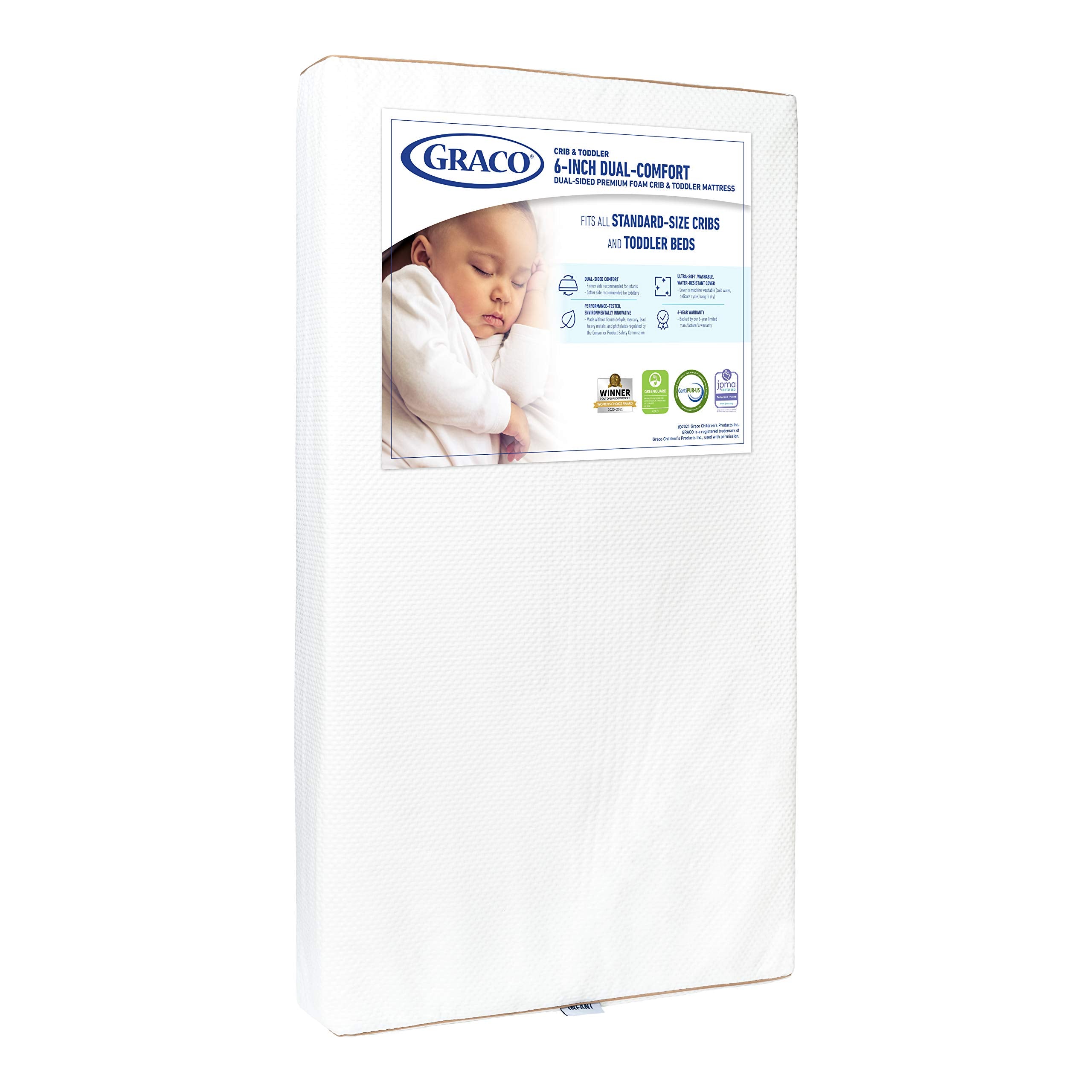 6-Inch Dual-Comfort Crib & Toddler Mattress - GREENGUARD Gold