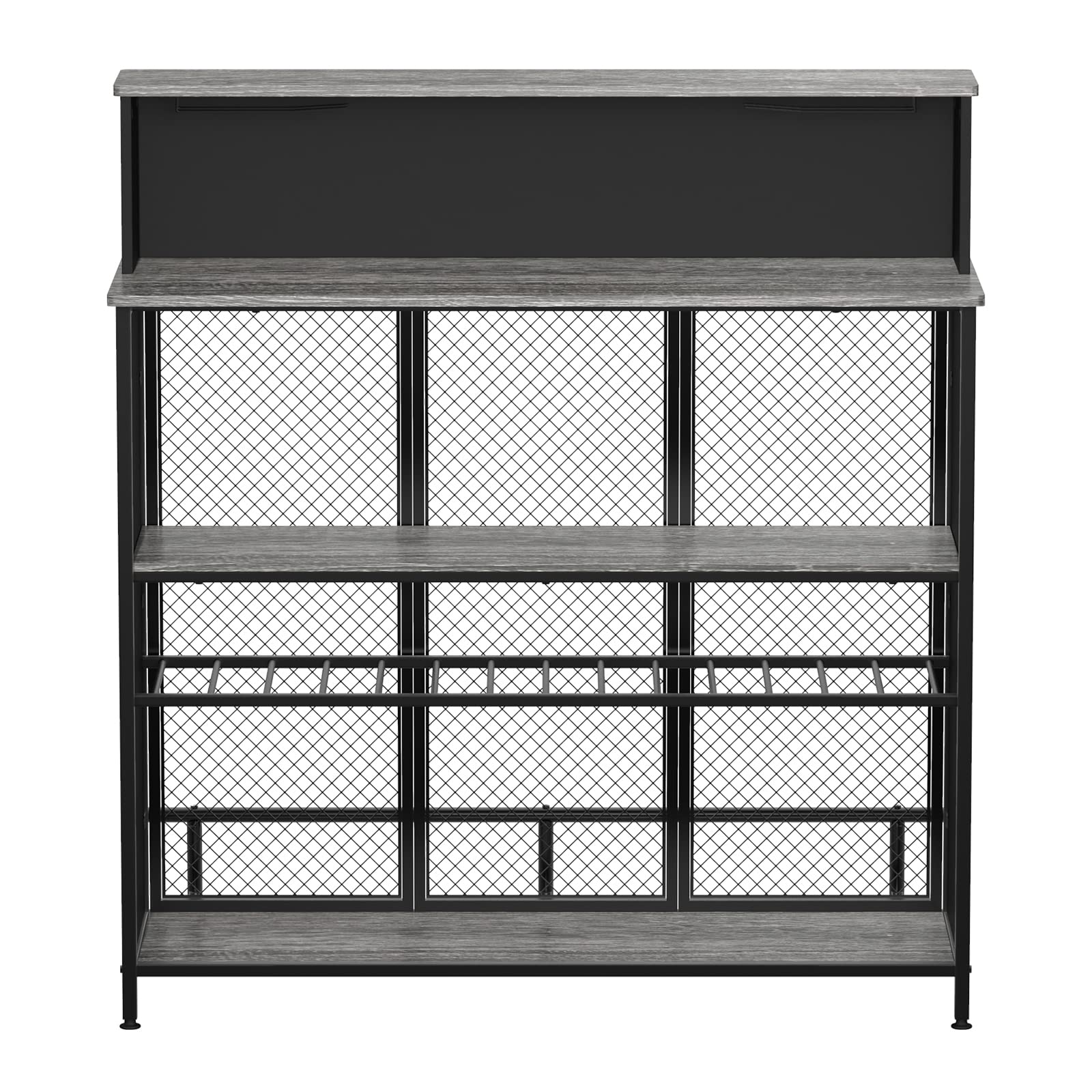 Home Bar Unit Mini Bar Liquor Cabinet with Storage and Footrest for Home Kitchen Pub