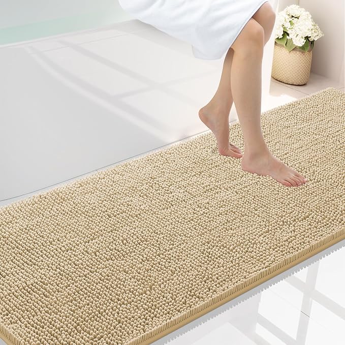 Smiry Luxury Chenille Bath Rug 70''x24'', Extra Soft
