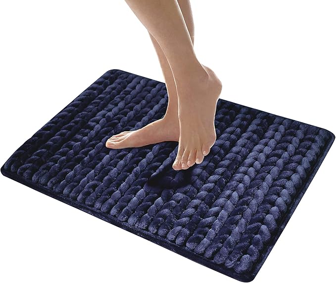 Luxurious Memory Foam Bath Mat, Charcoal-Infused Absorbent Bath Mat