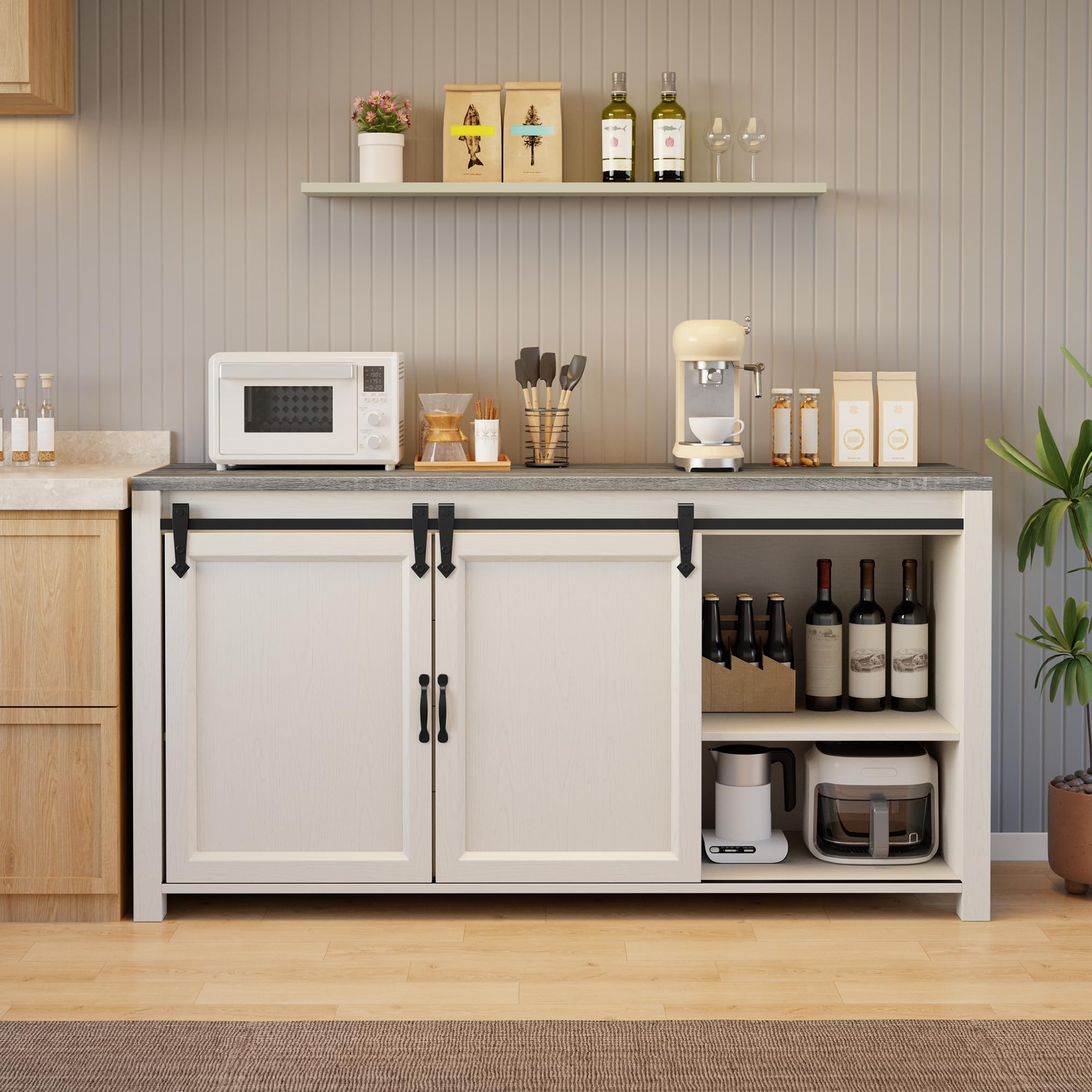 Farmhouse Sideboard Buffet Cabinet with Storage