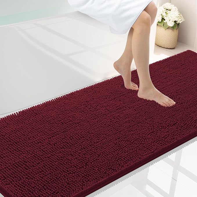 Smiry Luxury Chenille Bath Rug 70''x24'', Extra Soft