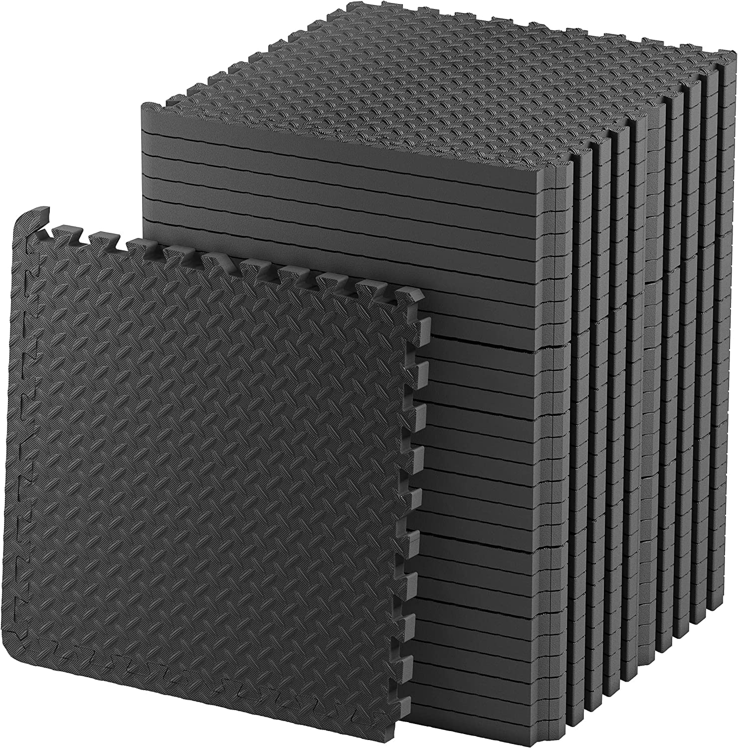 16pcs 1 Inch Gym Floor Mat for Heavy Workout Puzzle Mat Home Exercise