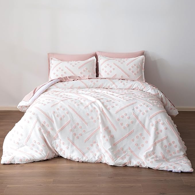 5-Piece Kids' Bed-in-a-Bag, Jacquard Microfiber Bedding Set with Comforter