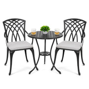 Bistro Set 3 Piece Outdoor Cast Aluminum Patio Bistro Set Patio Table and Chairs Set of 2