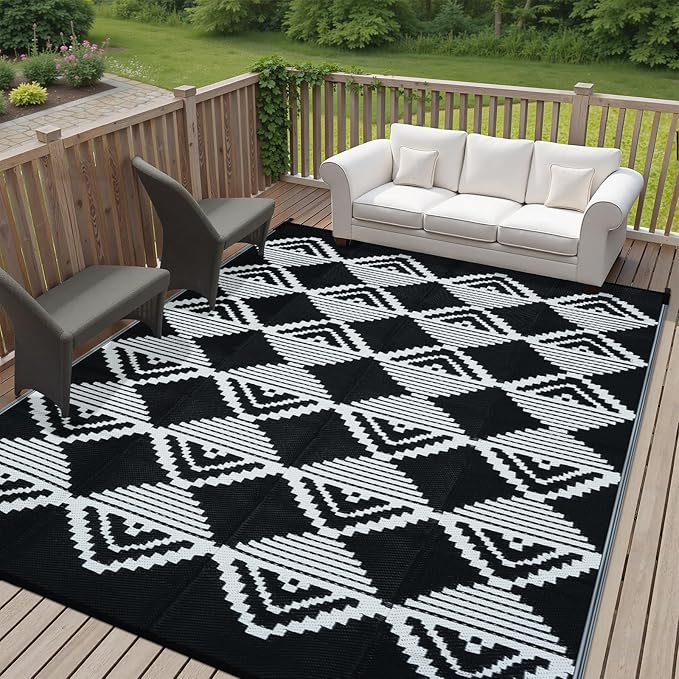 Anidaroel 8x10ft Camping Rug for Outside RV