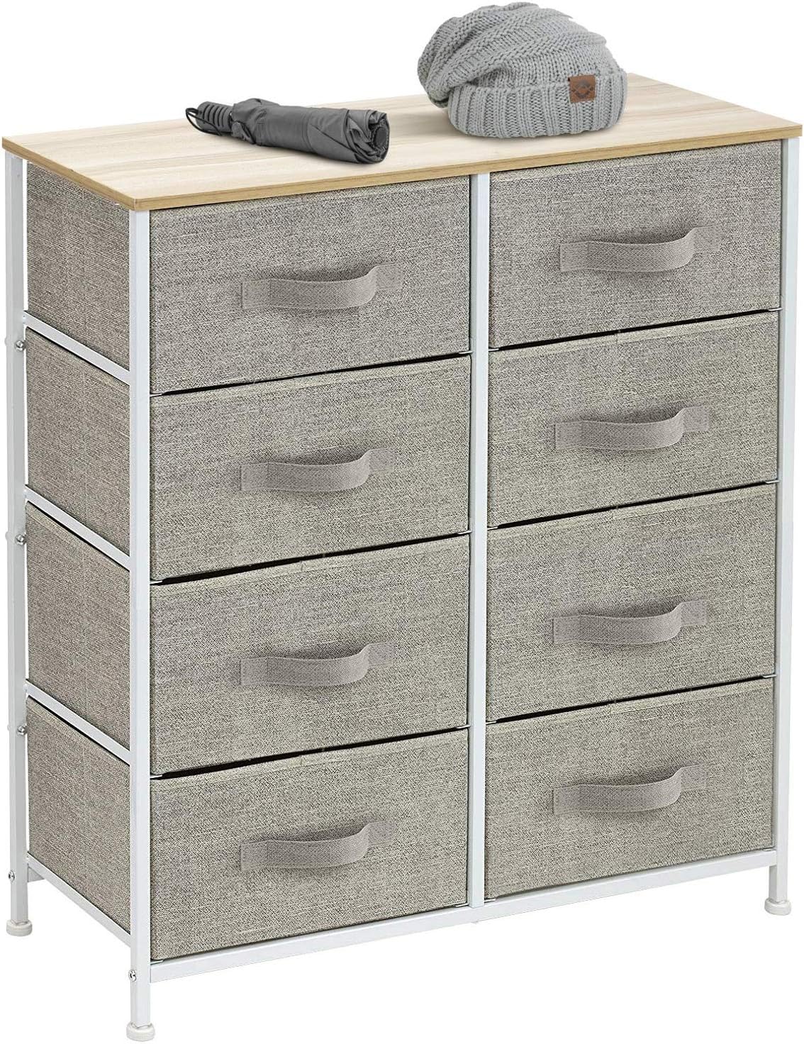 Dresser with 8 Drawers - Furniture Storage Chest Tower Unit for Bedroom