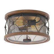 Thrasos 13'' Wide 2-Light Outdoor Flush Mount Ceiling Light