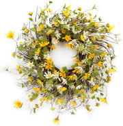 International Yellow and White Daisy Wreath