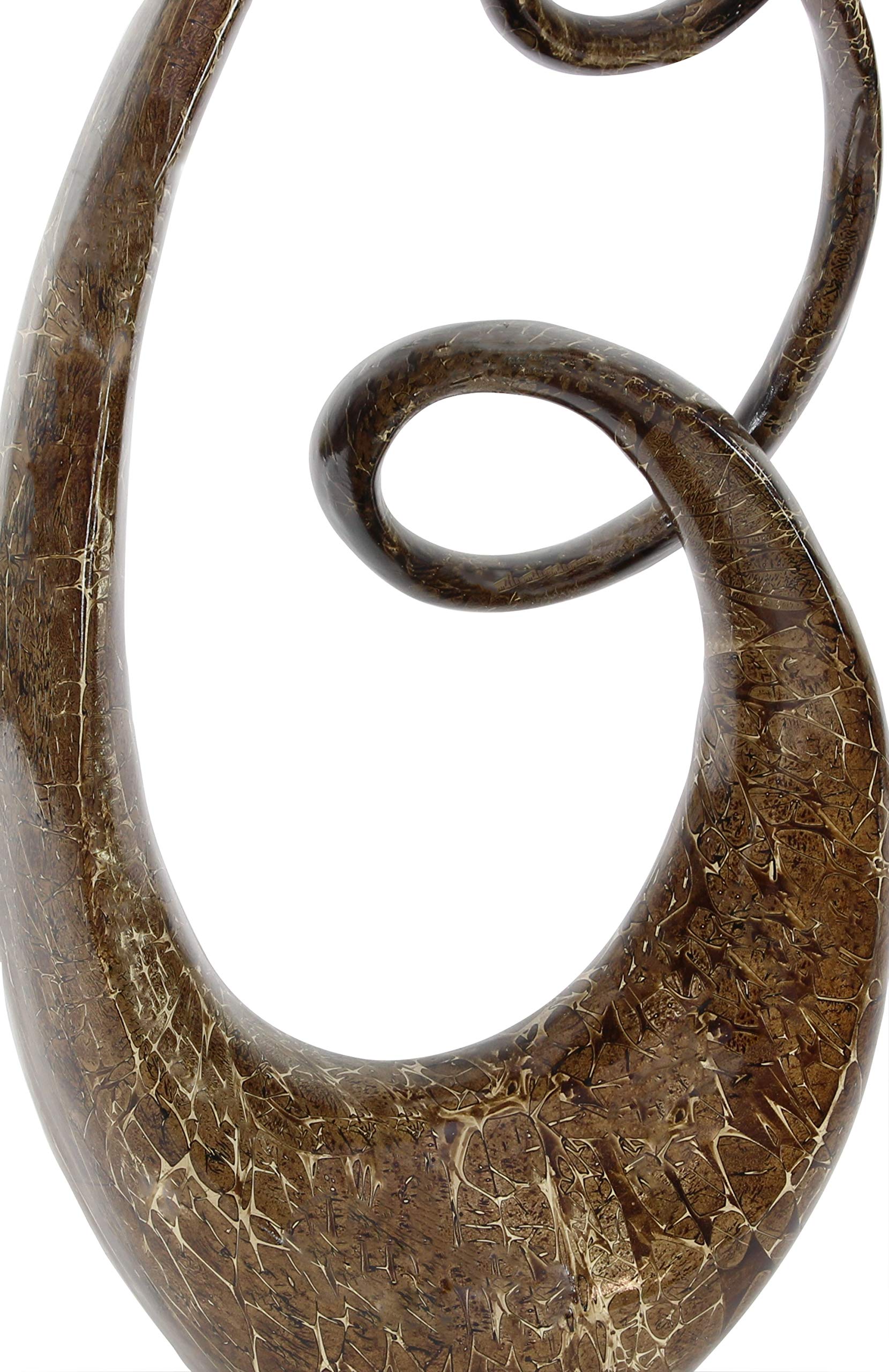 Abstract Decorative Sculpture Swirl Home Decor Statue, Accent Figurine 14" x 8" x 31"