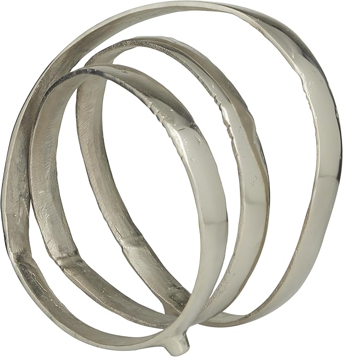 Metal Abstract Decorative Sculpture Looped Home Decor Statue, Accent Figurine
