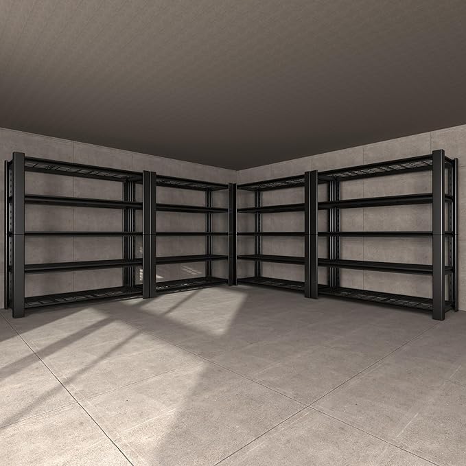 Storage Furniture 5-Tier Heavy Duty Garage Shelving Unit, 3000 LBS Capacity Metal Storage
