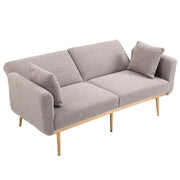 65" Teddy Sofa Couch,Convertible Futon Sofa Bed