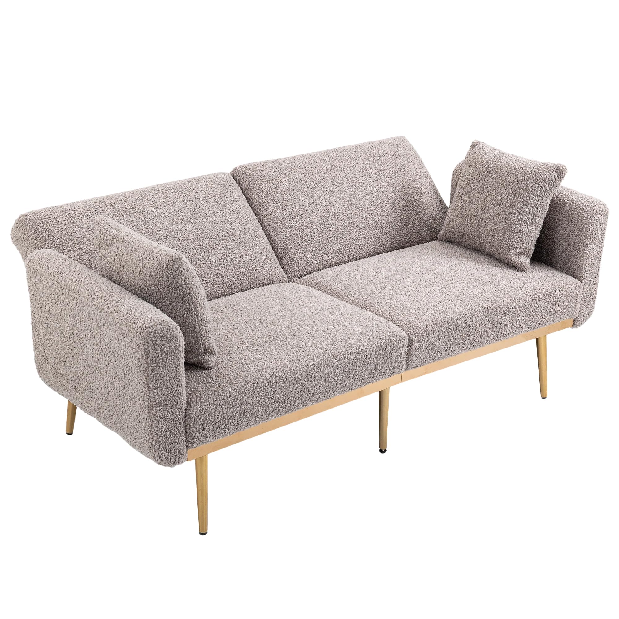 65" Teddy Sofa Couch,Convertible Futon Sofa Bed