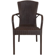 Segesta All-Weather Faux Wicker Plastic Dining Chair - Commercial Grade - Indoor/Outdoor