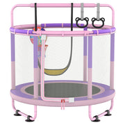 60" Trampoline for Kids, 5ft Toddler Mini 6-in-1 Trampoline Indoor Outdoor with Swing