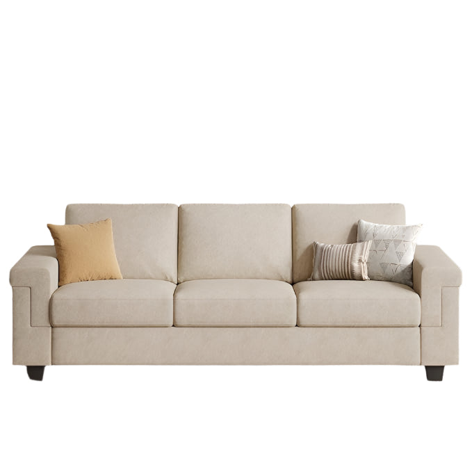 3 Seater Sofa Couch with Deep Seat, 90" Modern Upholstered Sofa with Armrests