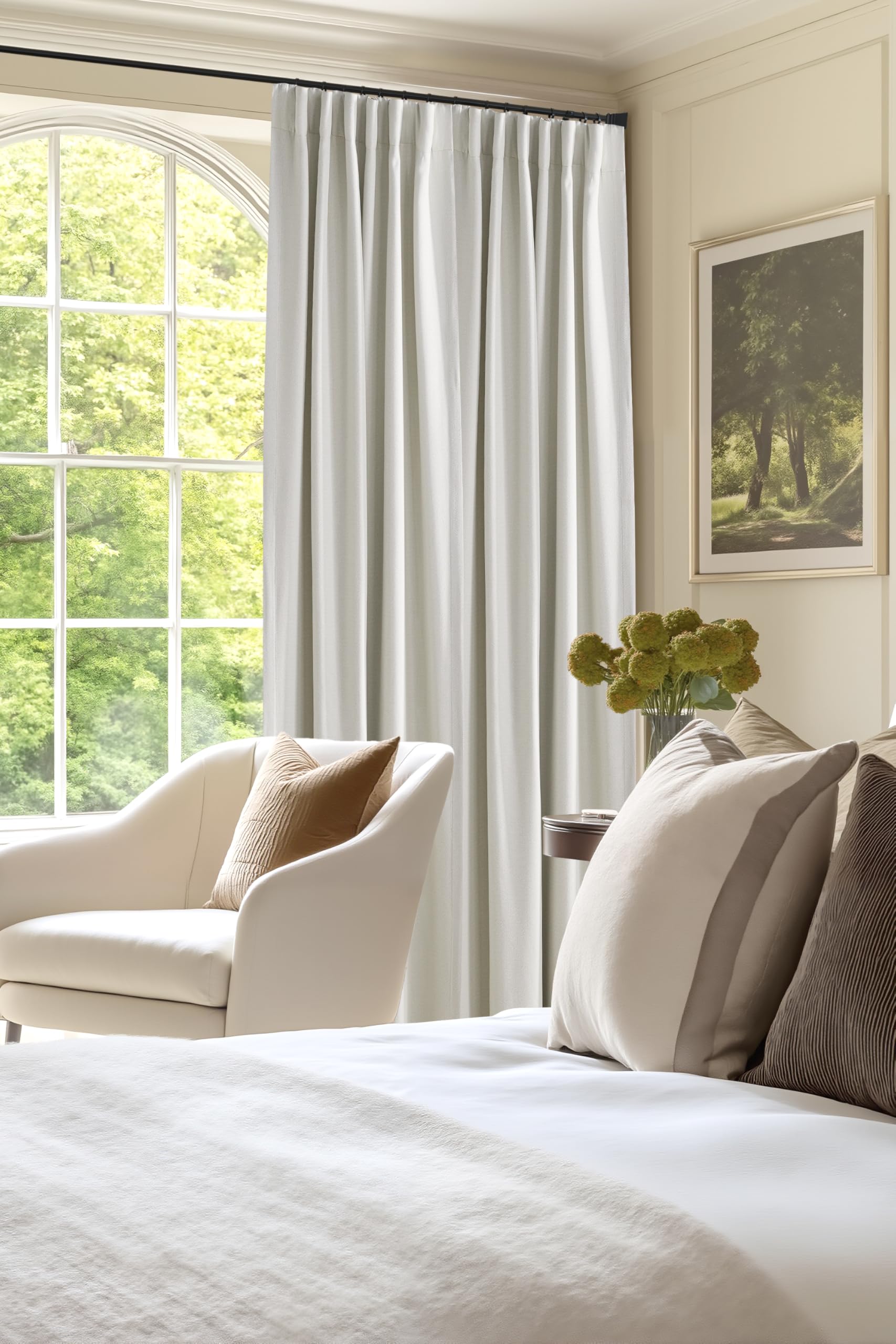 Linen Curtains for Bedroom 84 inches Long