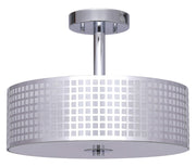 Flush Mount Ceiling Light, 15 inch Modern Chrome Ceiling Light Fixture 3-Light
