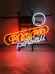 Neon Signs Gift Stern Pinball Real Glass Beer Bar Pub Recreation Room Game Room