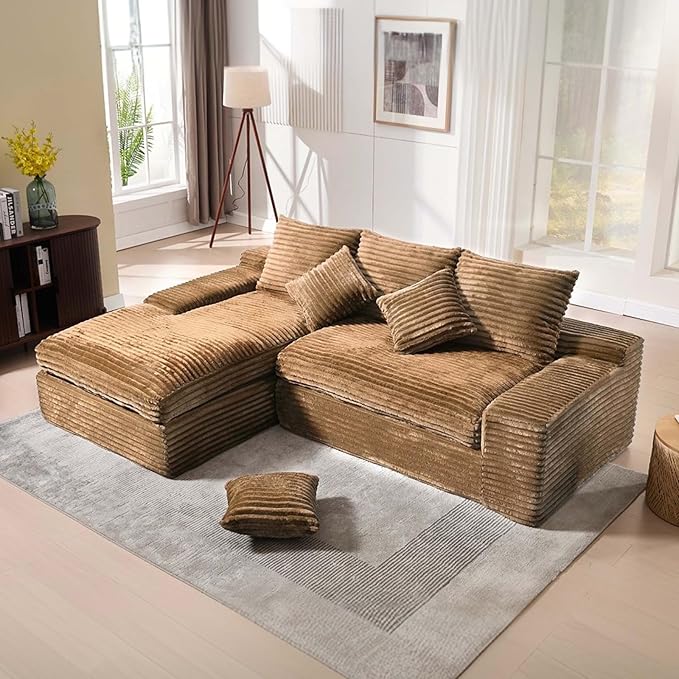 98'' Modular Sectional Sofa, Cloud Sectional Couch with Deep Seat