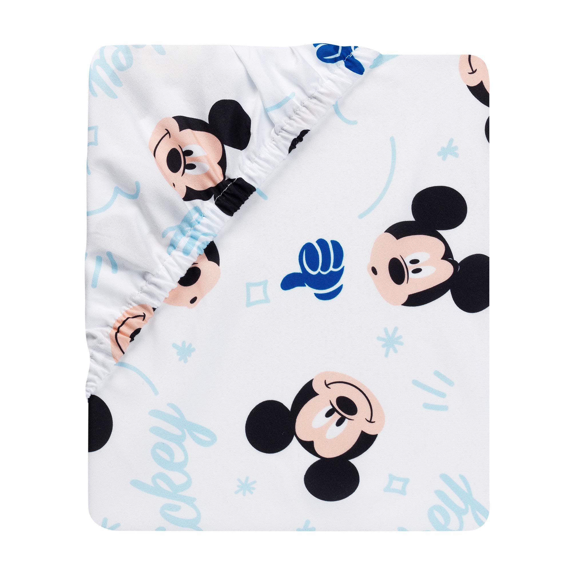 Baby Forever Mickey Mouse 3-Piece Blue Crib Bedding Set