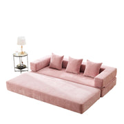 Convertible Floor Sofa Bed with Storage Pocket