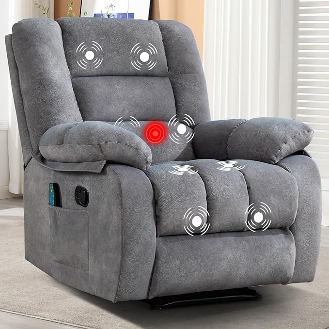Massage Recliner Chair with Vibration Massage and Heat,living room