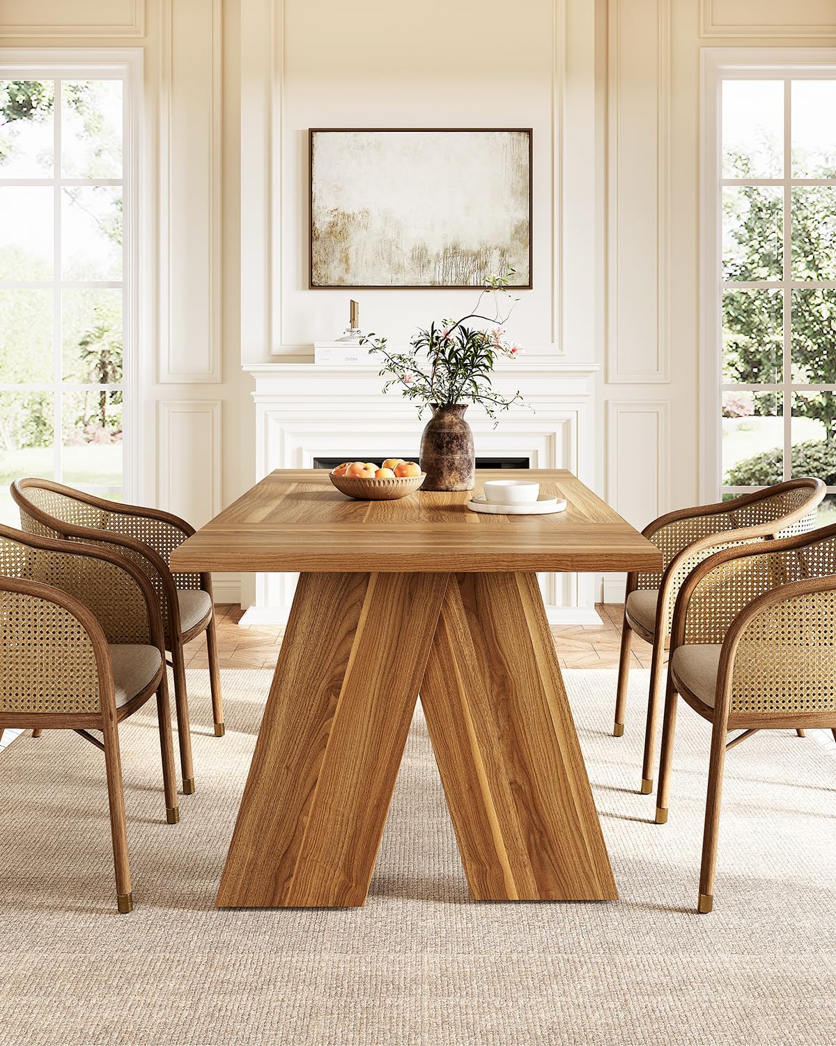 Dining Table for 6 People, Large 70.9 Inches Long Dining Room Table