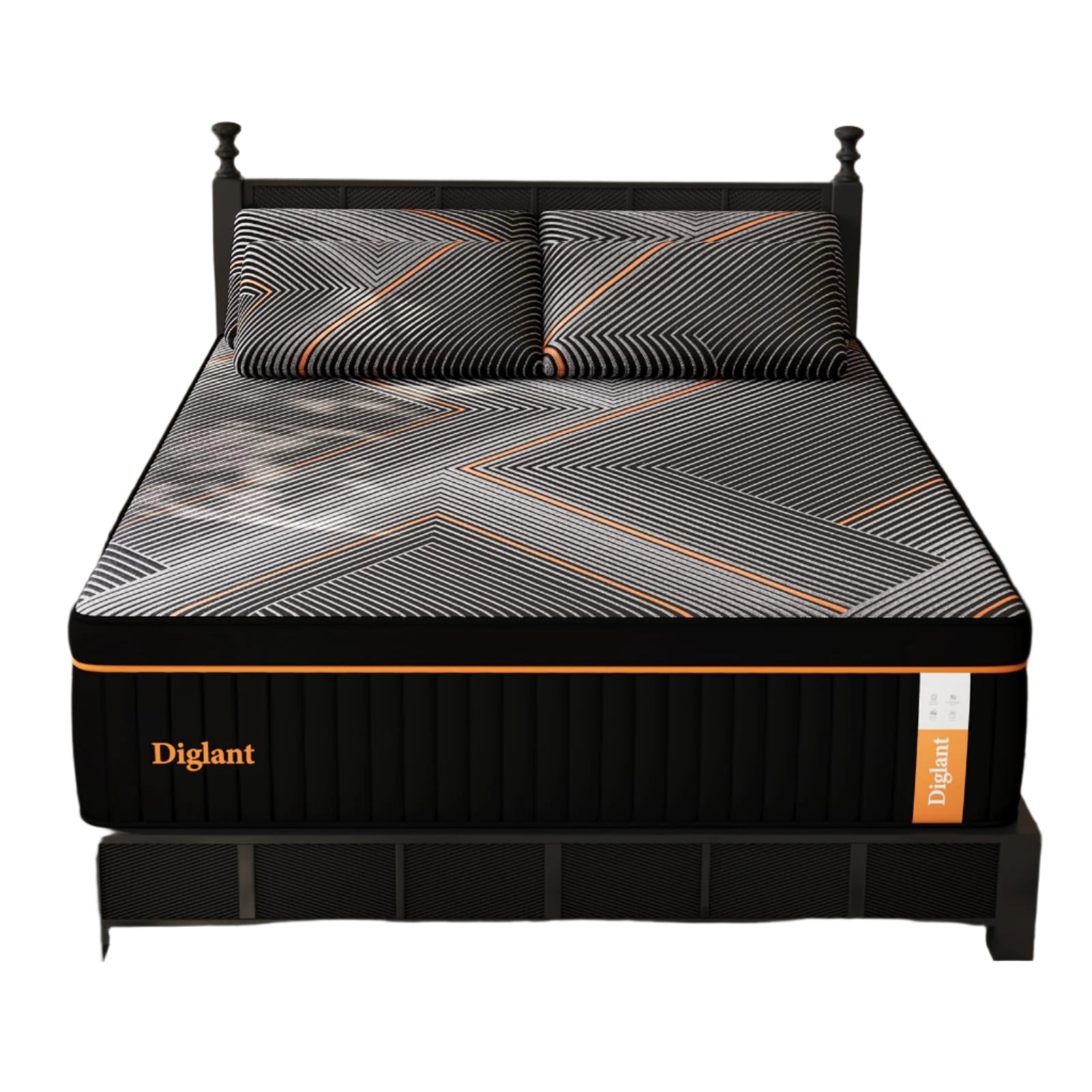 TwinXL Plush Hybrid Mattress, 14 Inch Soft Memory Foam with Individually Pocketed Coils