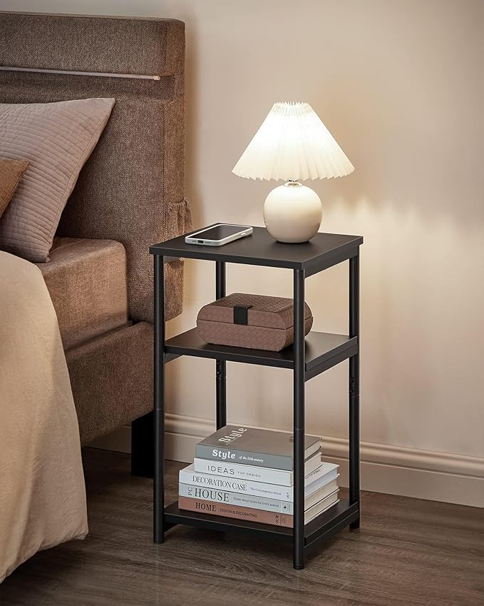 Side Table, Small End Table, Tall Nightstand for Living Room