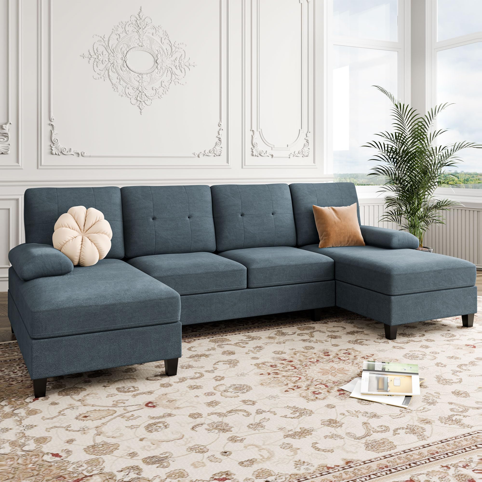 U-Shaped Sectional Sofa with Double Chaise