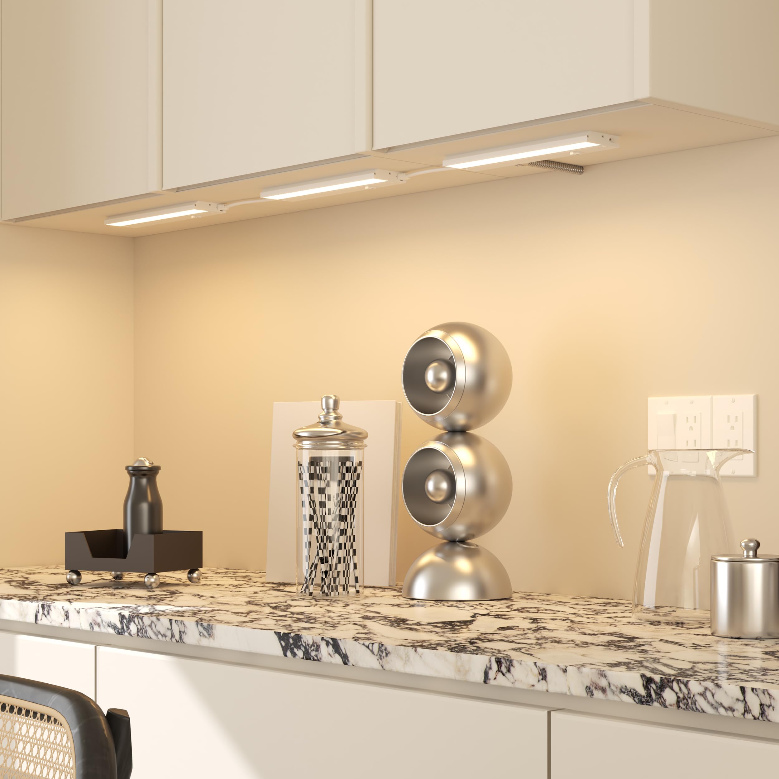 Lagom 12" Direct Wire Dimmable LED Under Cabinet Lights, 4 Packs