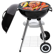 18-inch Portable Steel Charcoal Barbecue BBQ Grill w/ Heat Control for Patio, Porch