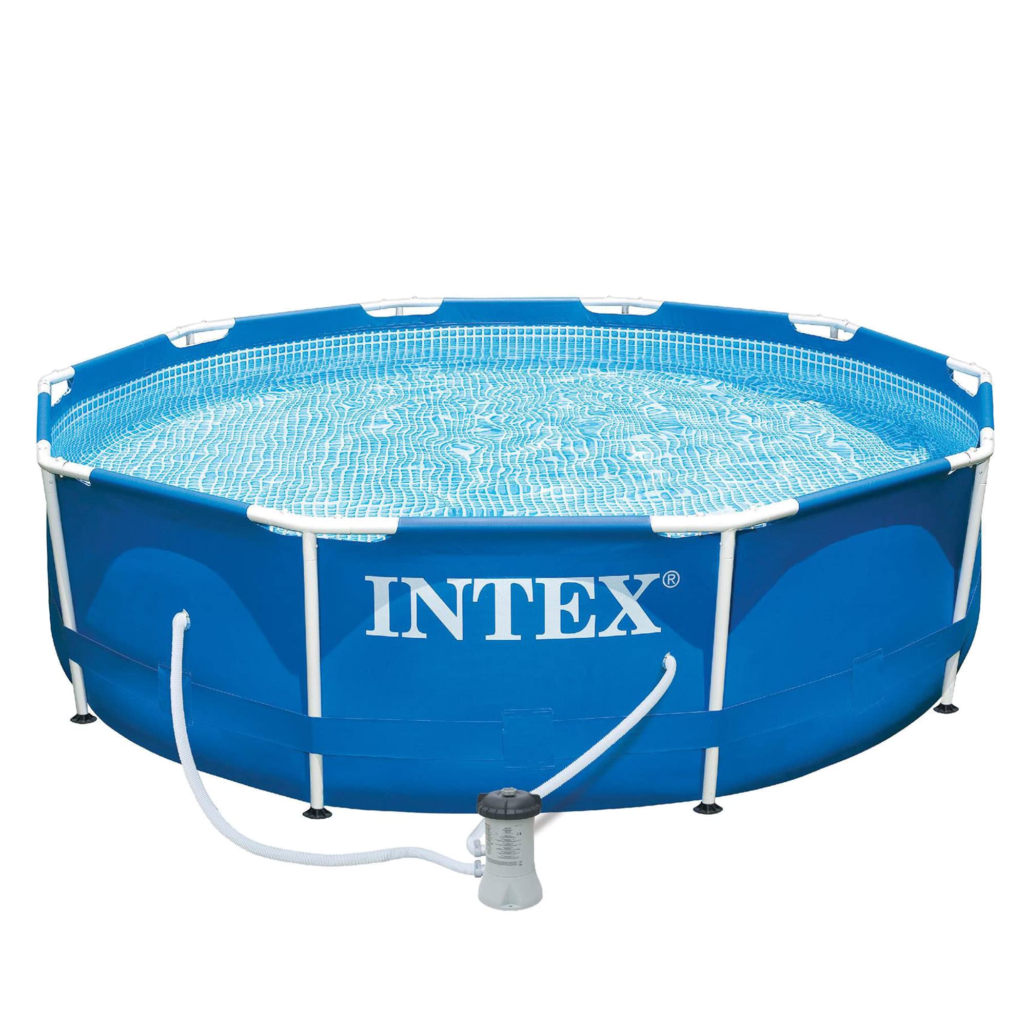 10ft x 30in Round Above Ground Outdoor Swimming Pool Set with 330 GPH Filte